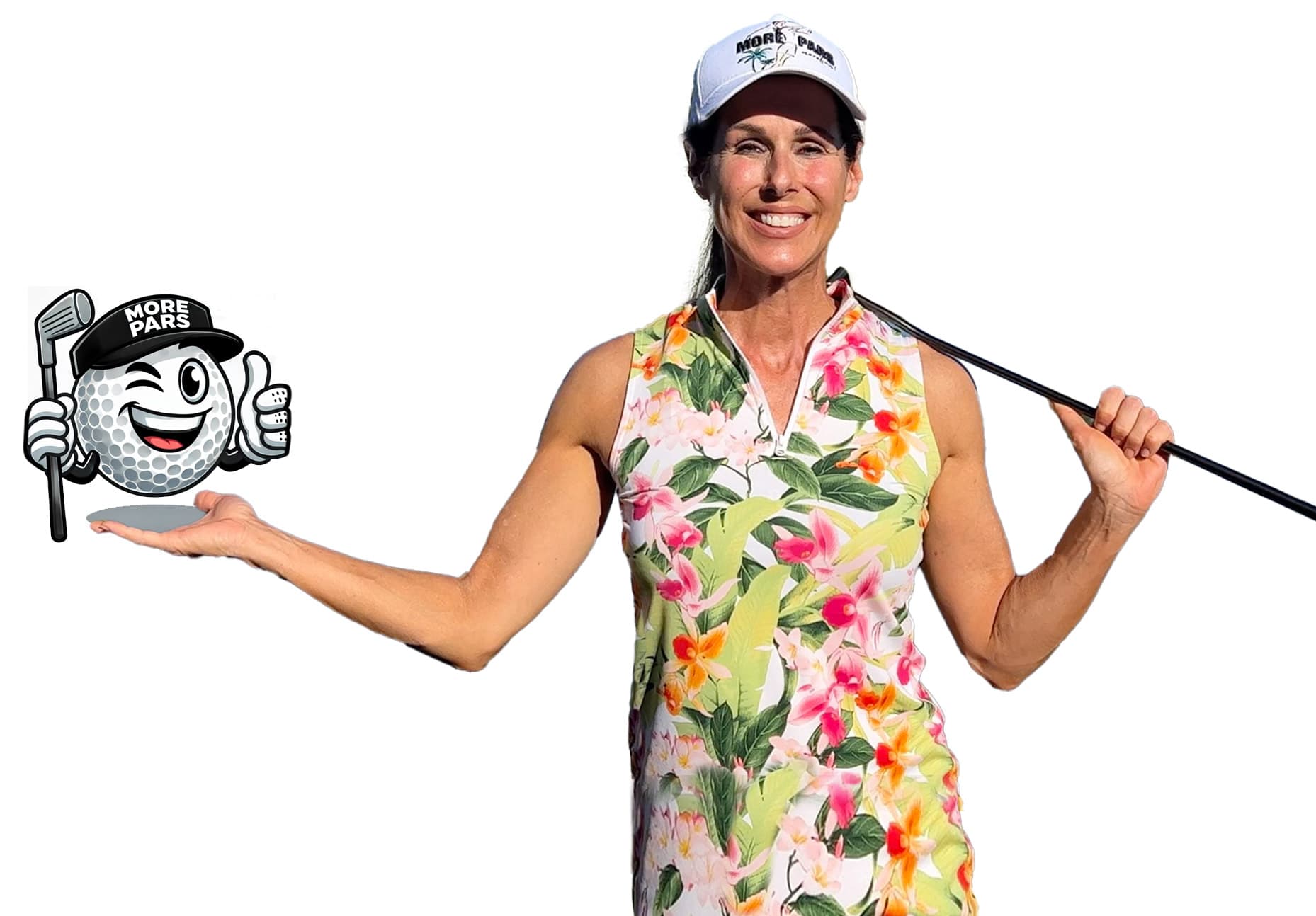 Christina Ricci holding a club with Pal